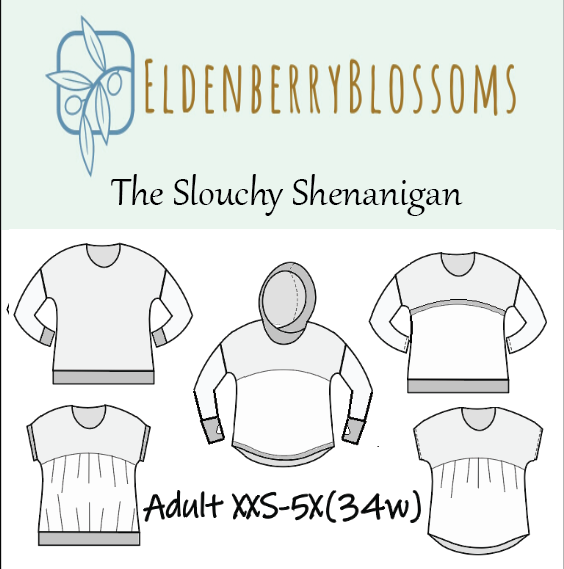 The Slouchy Shenanigan (Adult XXS to 5x(34w)) PDF Sewing Pattern